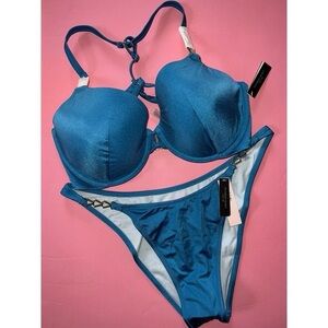 ‼️ VICTORIA'S SECRET PUSH-UP BIKINI SET | Shocking Blue | 36C | Medium ‼️